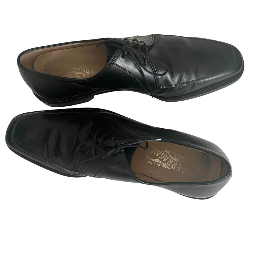 Salvatore Ferragamo Lavorazione Originale Black Oxford Dress Shoe Men Size 10.5 - Picture 13 of 16